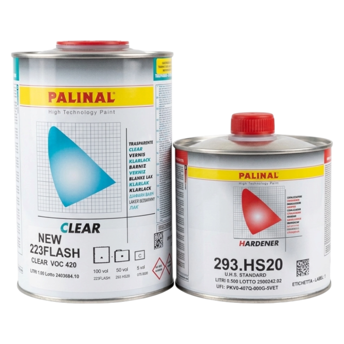 Лак 223.FLASH CLEAR COAT 2K (1л) + затв. 293.HS20M (0,5л)